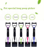 KIVIX 28 inch pet waste scooper with a close up on the high strength dual tension springs.