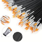 Durable nylon bristle paint brushes for acrylic and oil painting projects