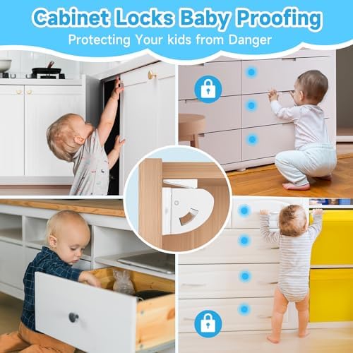 Close up of Aurblozen magnetic baby proofing lock mechanism