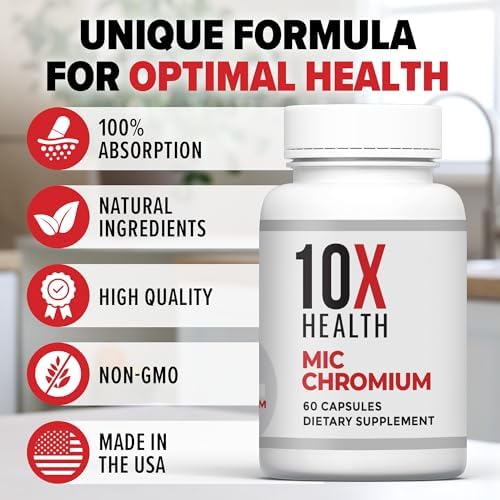 10X Health System MIC Chromium dietary capsules for liver and fat metabolism
