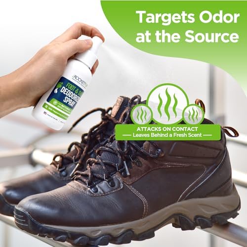 Non-toxic plant based foot deodorant with tea tree oil for bacteria control.