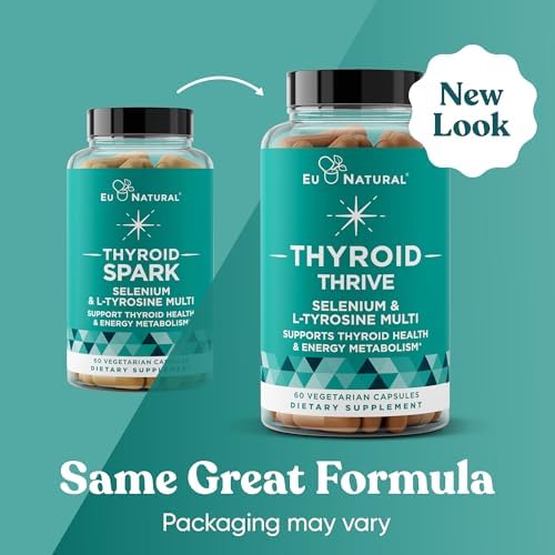 Eu Natural Thrive Thyroid Energy Support 60 capsules front view bottle