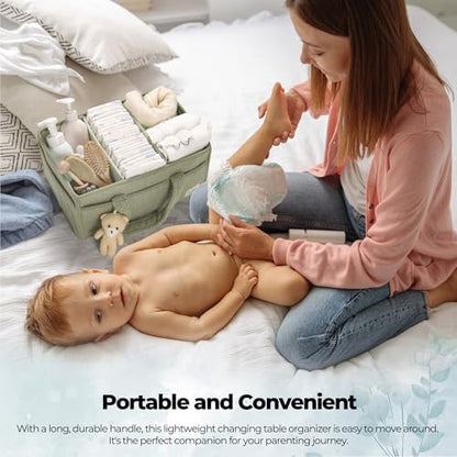 PeraBella diaper organizer filled with baby essentials