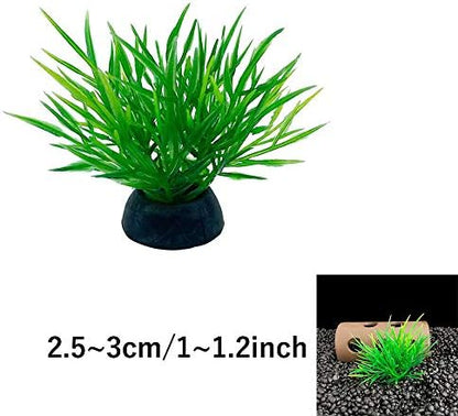 Weighted gypsum base on Smoothedo Pets plastic goldfish tank plant.