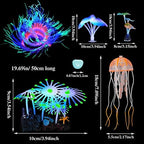 Weewooday fish tank glowing plant set installed in water