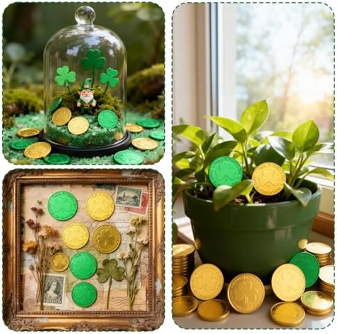 Fifty count St Patricks Day decorative coins for table scatter