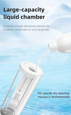Pet grooming brush cleaning long hair dog