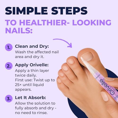 Orivelle cosmetic nail oil pen correcting surface brittleness and dry cuticles.