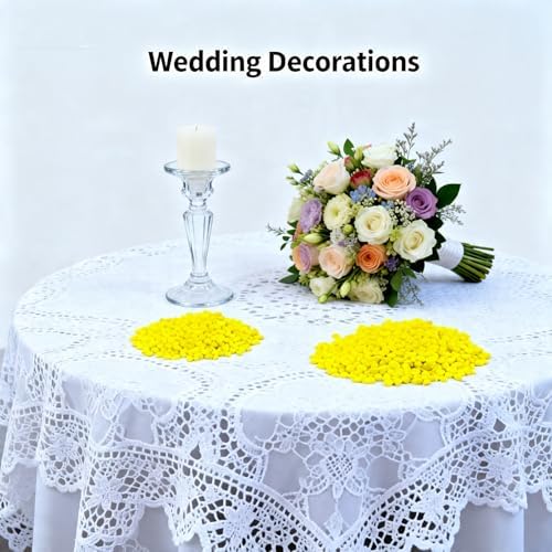 Yellow decorative stones used for succulent plant soil topping