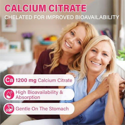 Back label of Maennyliy calcium citrate supplement showing ingredients