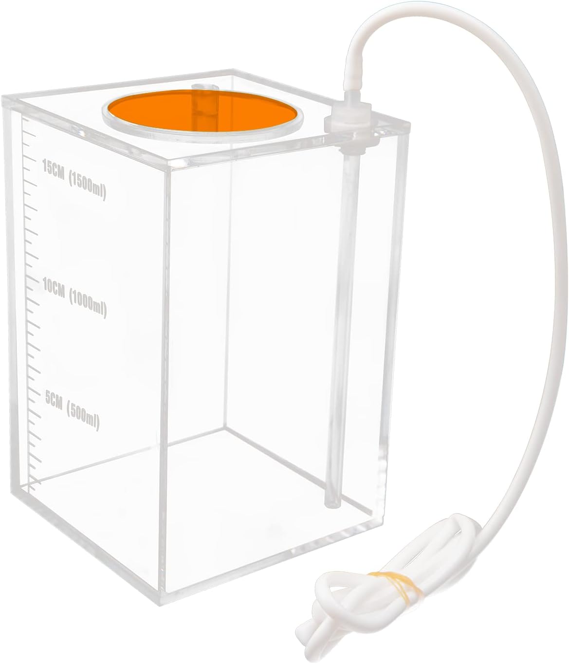 Aquarium Choice Acryli Made Liquid Storage Bucket Doing Pump Reservoir Container (4.7 * 7.4 * 10.9 Inch;5000ml/5LRed) - Image 9