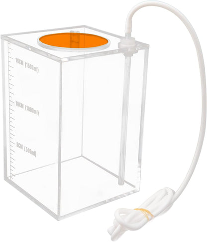 Aquarium Choice Acryli Made Liquid Storage Bucket Doing Pump Reservoir Container (4.7 * 7.4 * 10.9 Inch;5000ml/5LRed) - Image 9
