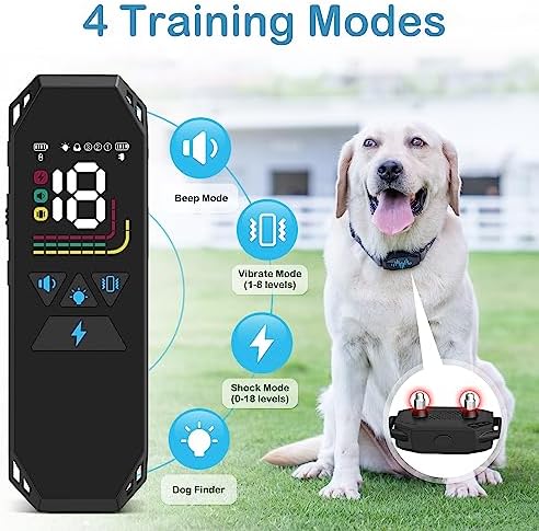 Dog Training Collar with Remote Control, 2500FT Coverage Range and 4 Training Modes, IP67 Waterproof Rechargeable E Collar for Dogs Training for All Breed - Image 3