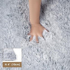 Extra large dog resting comfortably on the grey EHEYCIGA plush mat