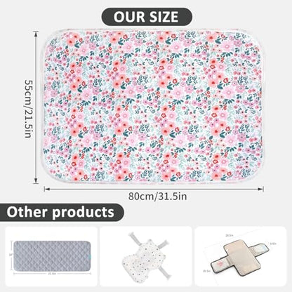 Close up view of absorbent soft fabric on Phoebus Baby changing pad