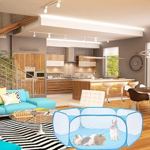 Hamster Foldable Exercise Playpen, Breathable and Transparent Pet Playpen, Indoor/Outdoor Cage Small Animal Fence for Syrian Hamster Rats Chinchillas Rabbit Guinea Pigs Gerbils Hedgehogs Reptiles - Image 4