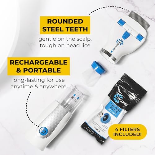 V-Comb A1 rechargeable anti lice machine charging mechanism and filter compartment