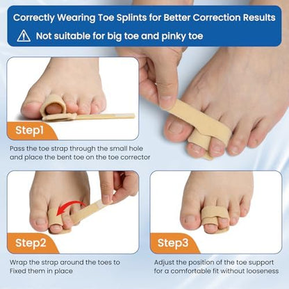 Side view of hammer toe straightener showing adjustable fit