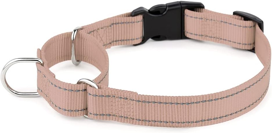 PLUTUS PET Reflective Martingale Collar with Quick Snap Buckle,No Pull Dog Choker Collar for Small Medium Large Dogs,M,Hot Pink - Image 9