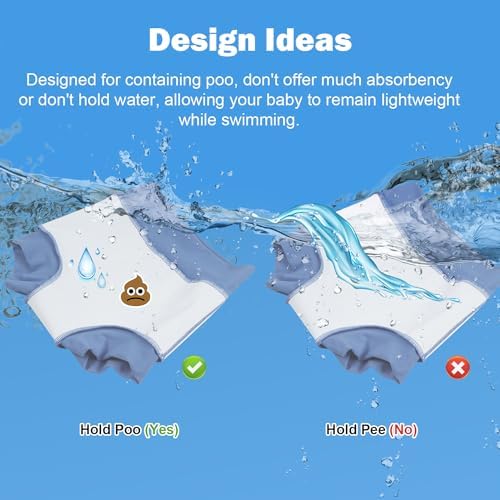 Moemoe Baby Reusable Swim Diapers three-layer fabric construction view