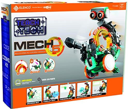 Teach Tech Mech 5 robot configured as a throwing bot