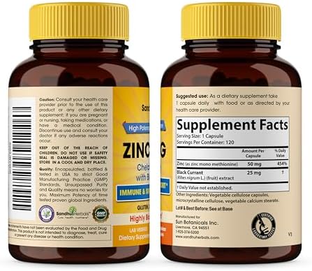 Authentic USA imported zinc chelated complex dietary supplement packaging