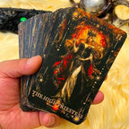 Ornate details and dark fantasy imagery on the Minor Arcana tarot cards.