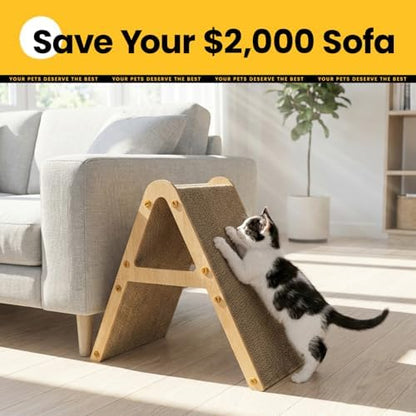 Conlun triangular A frame pet lounge setup with solid wood frame stability