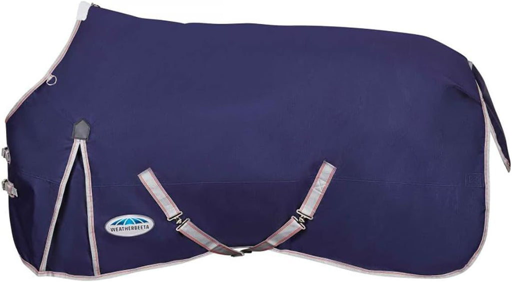 WeatherBeeta equestrian turnout blanket displaying the smooth 210T polyester inner lining texture.