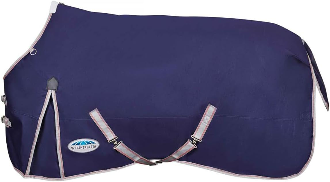 WeatherBeeta equestrian turnout blanket displaying the smooth 210T polyester inner lining texture.