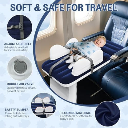 Abdtech toddler airplane bed being inflated using the included rapid manual air pump.