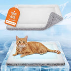 Cat Cooling Mat, Self Warming Cat Bed, Reversible Warm & Cooling Cat Bed, Winter Warm Cat Pad & Summer Cooling Cat Mat for Kittens & Small Dogs, Perfect for Crates, Beds & Sofas, Gray, 18" x 24" - Image 2