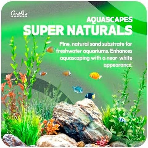 Freshwater aquarium interior with CaribSea Sunset Gold substrate