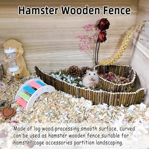 2-Pack Rat Bendy Long Suspension Bridges 19.7 x 2.7 Inch Hamster Climbing Ladder Flexible Wooden Bridge for Dwarf Hamster Sugar Glider Rodents Mouse - Image 5