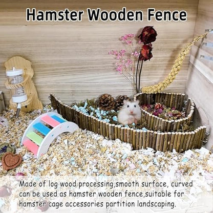 2-Pack Rat Bendy Long Suspension Bridges 19.7 x 2.7 Inch Hamster Climbing Ladder Flexible Wooden Bridge for Dwarf Hamster Sugar Glider Rodents Mouse - Image 5