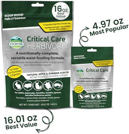 Oxbow Critical Care three pack premium recovery food for sick herbivores
