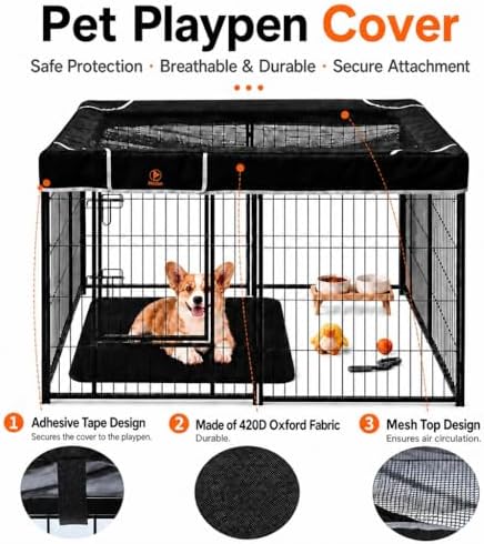 PJYuCien premium escape proof mesh canopy for metal animal pens