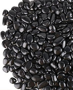 Cgjq polished black aquarium stones in a glass tank