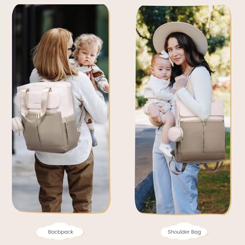 Lovevook travel baby bag showing side insulated bottle pockets