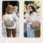 Lovevook travel baby bag showing side insulated bottle pockets