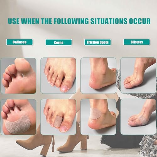 Different sizes of soft flannel foot pads for callus and bunion relief