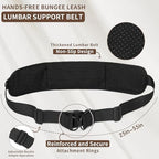 Close up view of the reflective stitching on the heavy duty nylon dual dog leash.