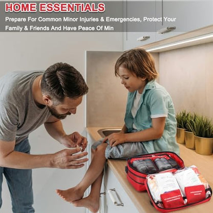 Large refillable first aid kit for home and business emergency preparedness