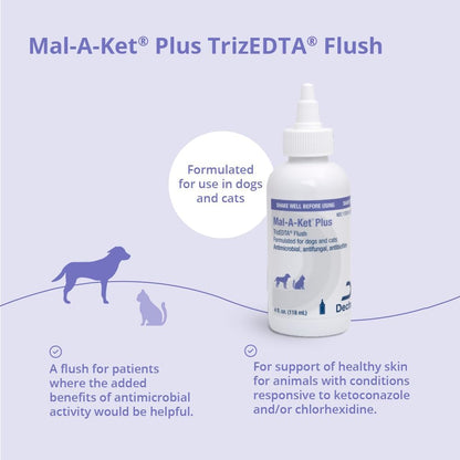 Side profile of Mal-A-Ket medicated flush for pets
