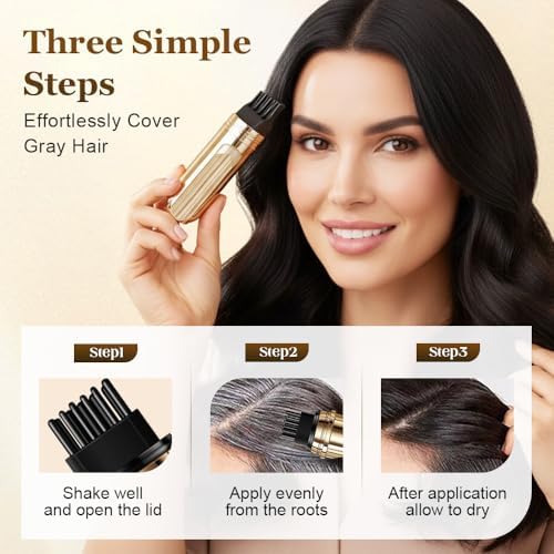 Waterproof hair color stick for roots and sideburns