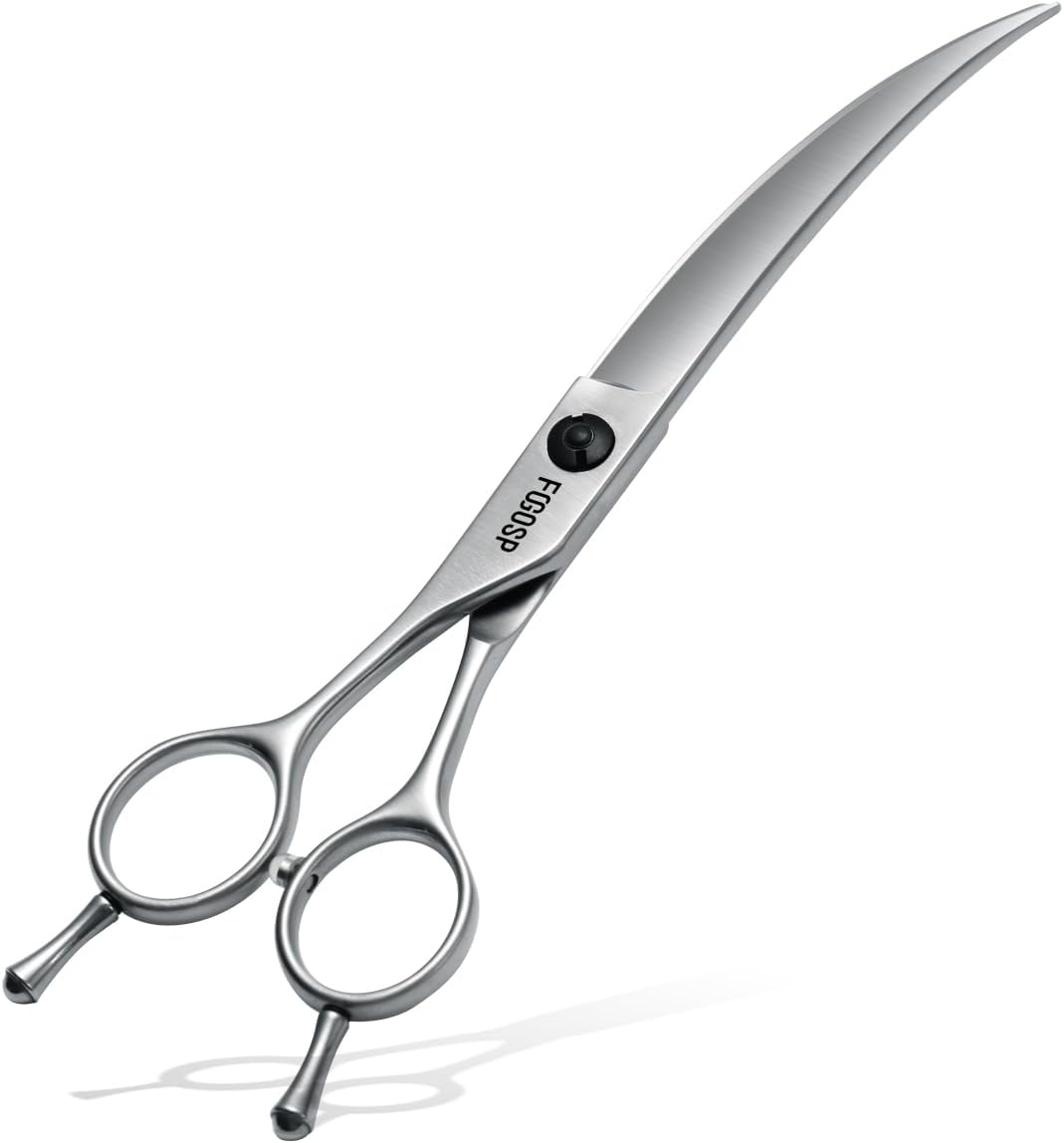 Professional 45 degreesCurved Grooming Scissors for Dogs 7.5 in Big Arc Curved Shears for Professional Groomer Japan VG10 High-carbon Steel Right Hand Matte - Image 13