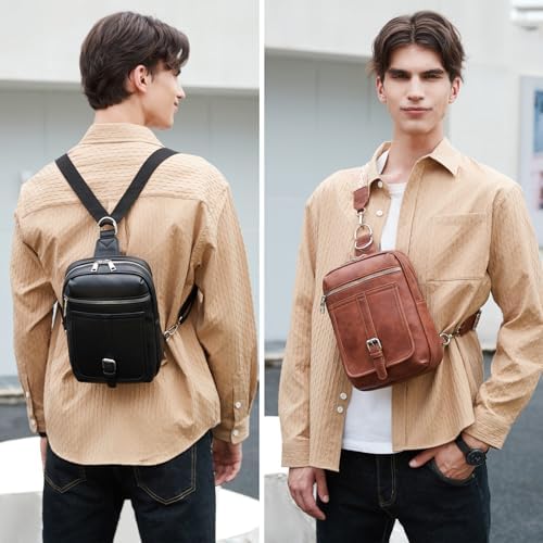 Myhozee 2-in-1 convertible mini backpack showing strap attachment points.