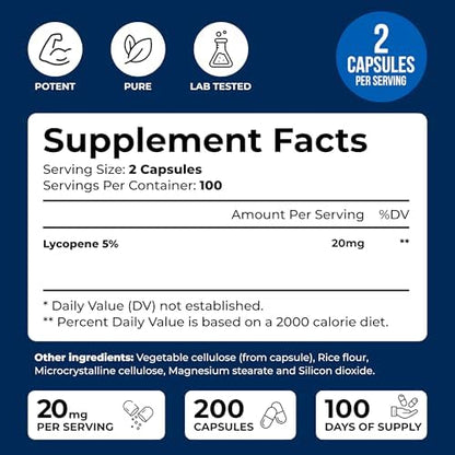 We Like Vitamins Lycopene men health supplement dietary facts ingredient list