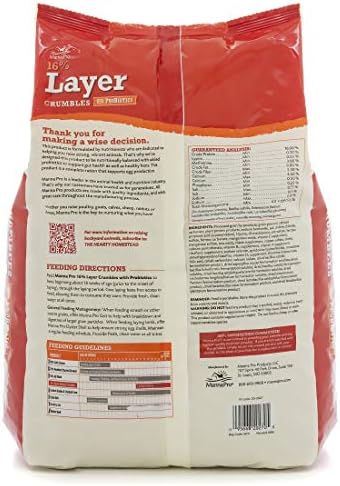 Manna Pro poultry feed eight pound bag packaging details
