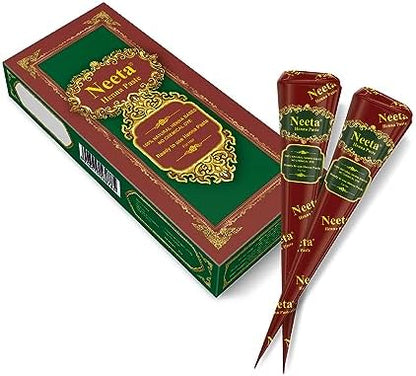Chemical free herbal henna cones for temporary body art designs